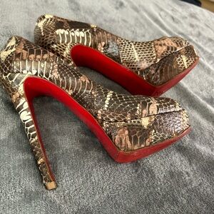 Christian Louboutin Snake Skin Pumps